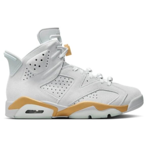 Nike Air Jordan 6 Retro Women's Size 7 Metallic Gold White - Picture 1 of 6